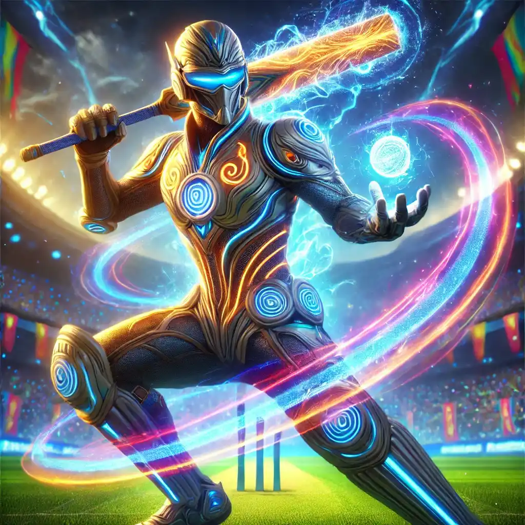 Cricket player illustration 1